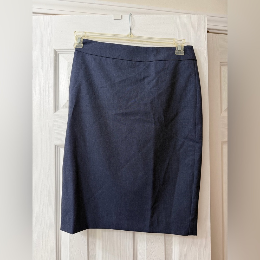 Ann Taylor Dark Blue Pencil Skirt